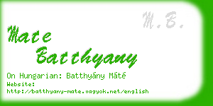 mate batthyany business card
